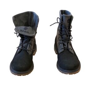 SPLIT SIZE Timberland Canvas Combat Boots Unisex Nubank Leather Left 7.5 Right 7